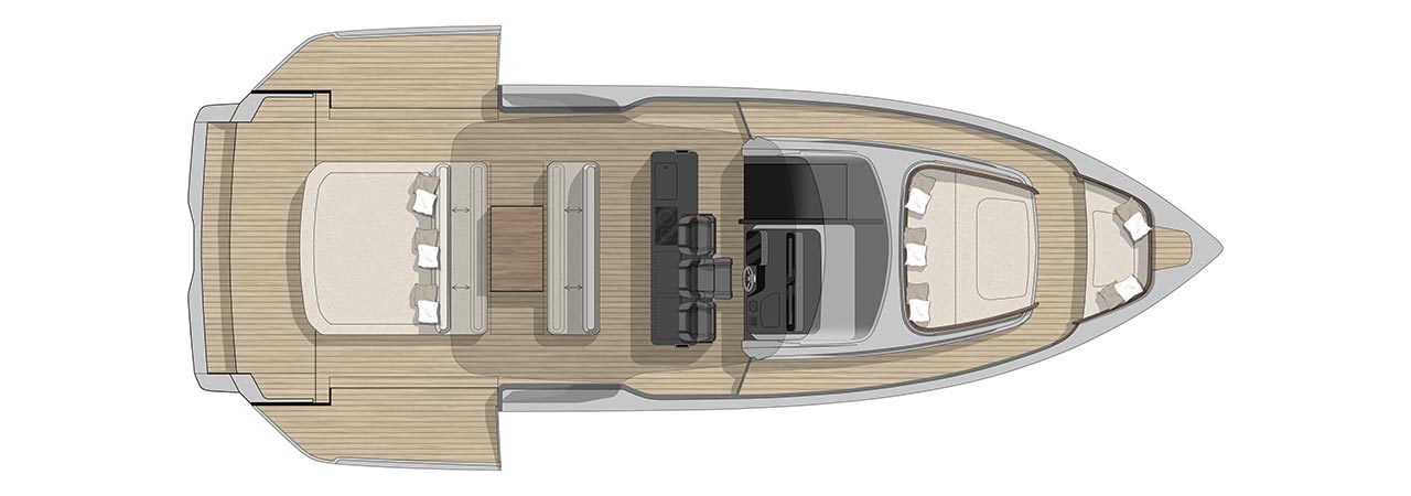 Main Deck A46 Luxury Tender - Fold-down bulwarks