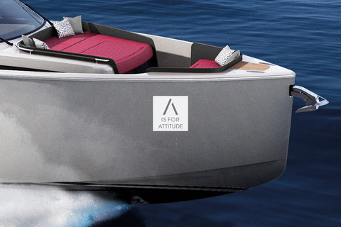 The attraction of the lines, this is the profile of the new A44 Luxury Tender 